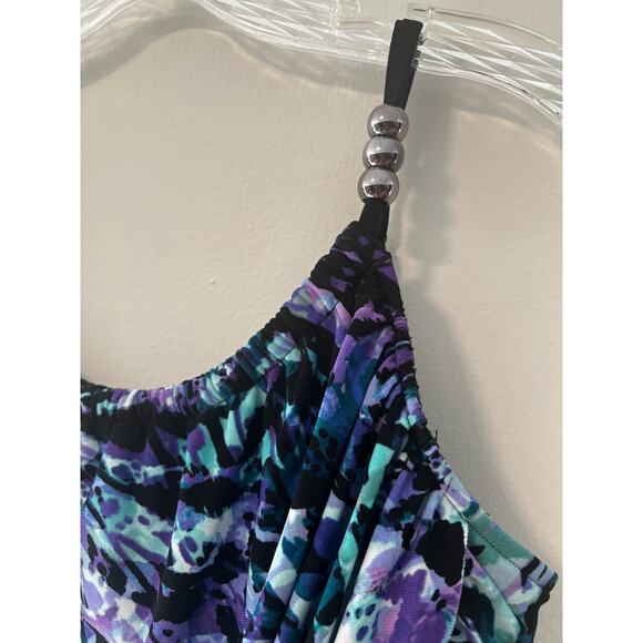 MagicSuit One Piece Swimsuit Wrap Style Blue & Black Size 12 - Picture 5 of 9